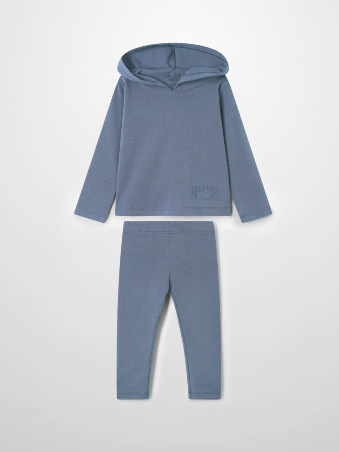 Cotton Hoodie Set - Blue