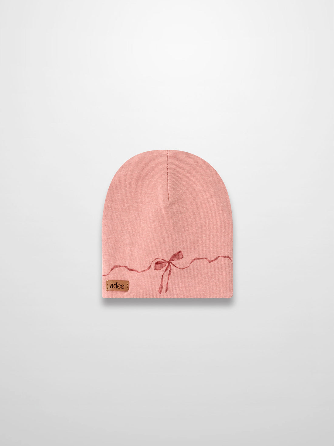 Pink Bow Beanie with Lace