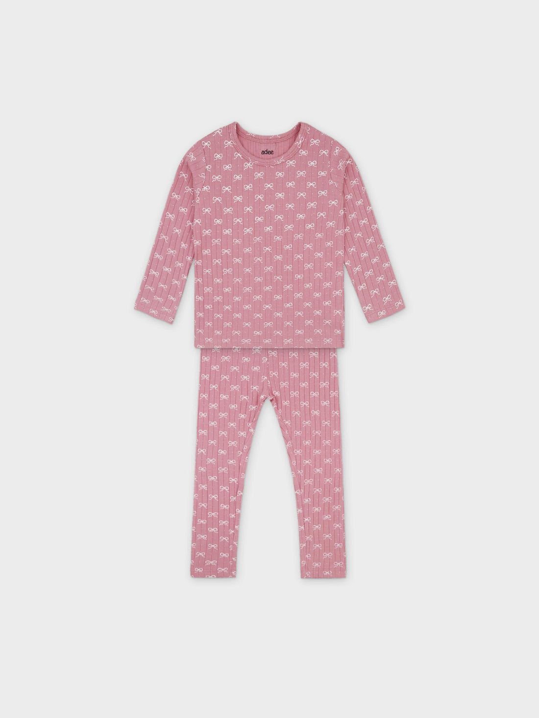 Girls pajamas with bow print
