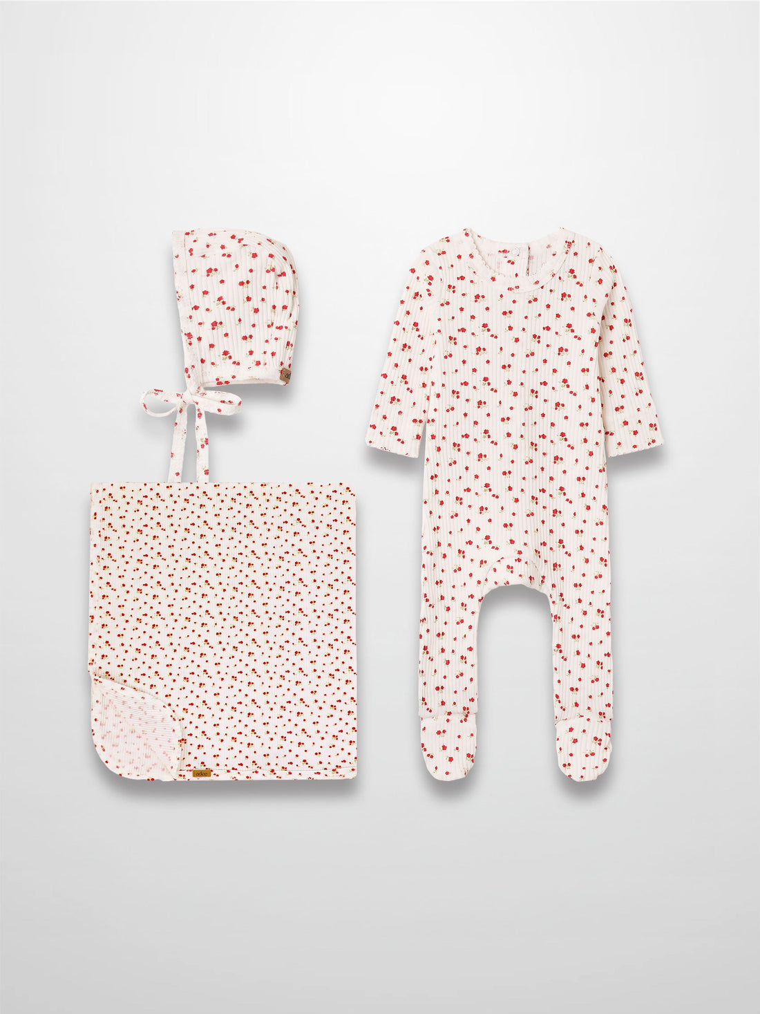 Red Flower - Layette Set