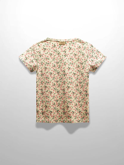 Floral Robe- Short Sleeve T-Shirt