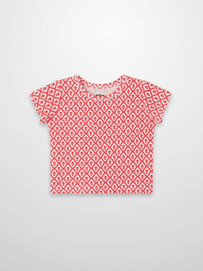 Diamond Flower T-Shirt - Short Sleeve