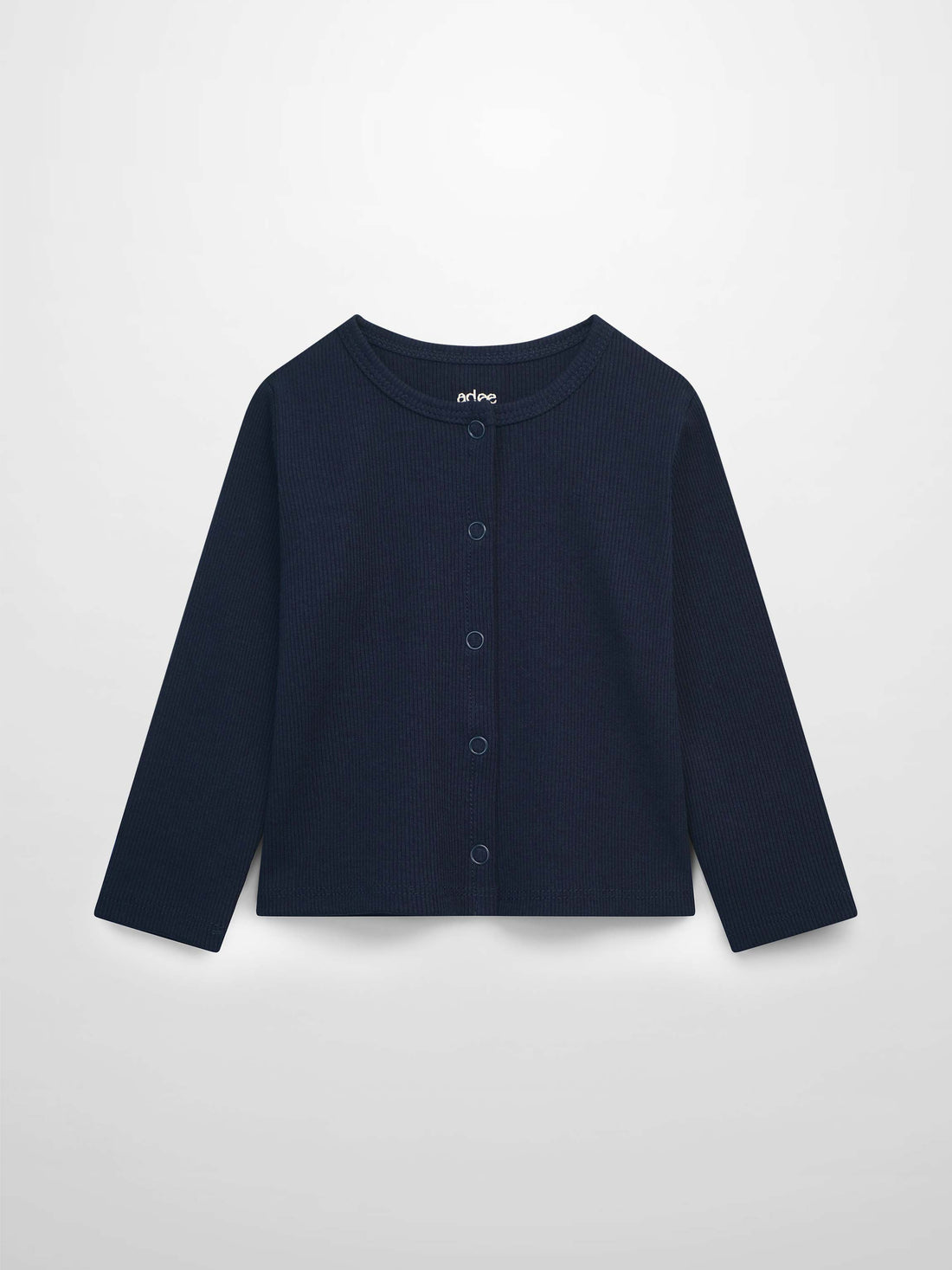 Thin Ribbed Cardigan - Navy
