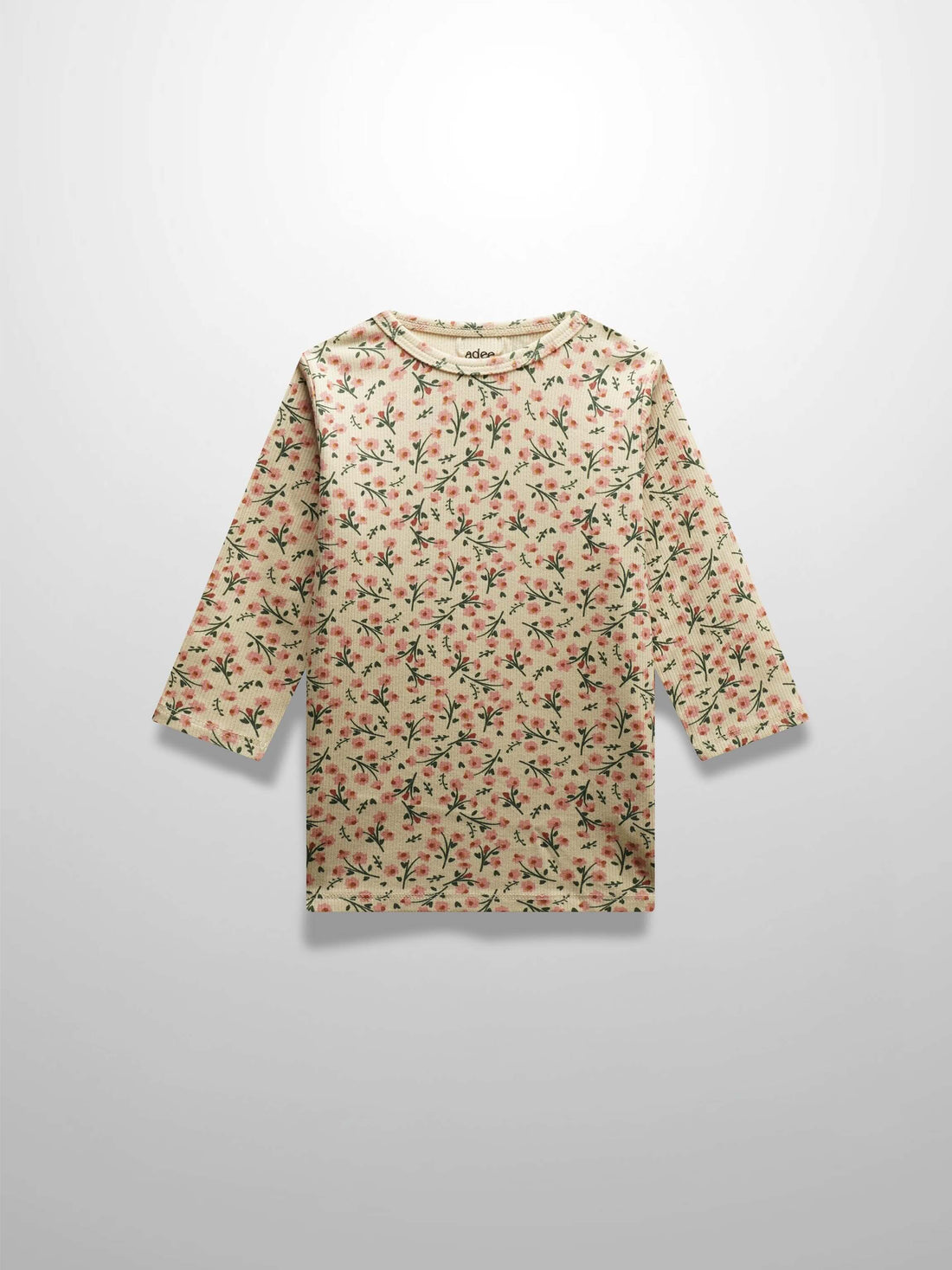 Floral Robe-3/4 Sleeve T-Shirt
