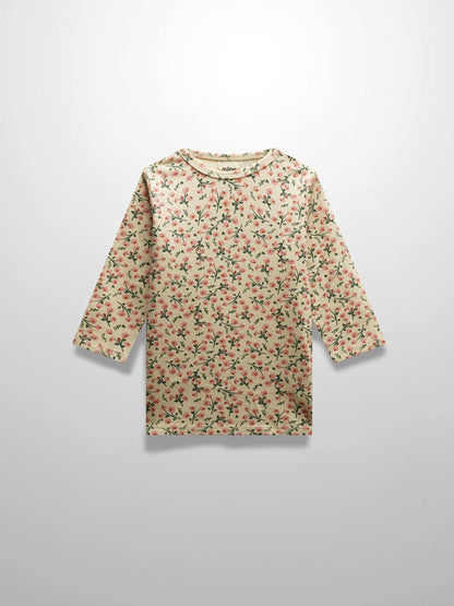Floral Robe-3/4 Sleeve T-Shirt