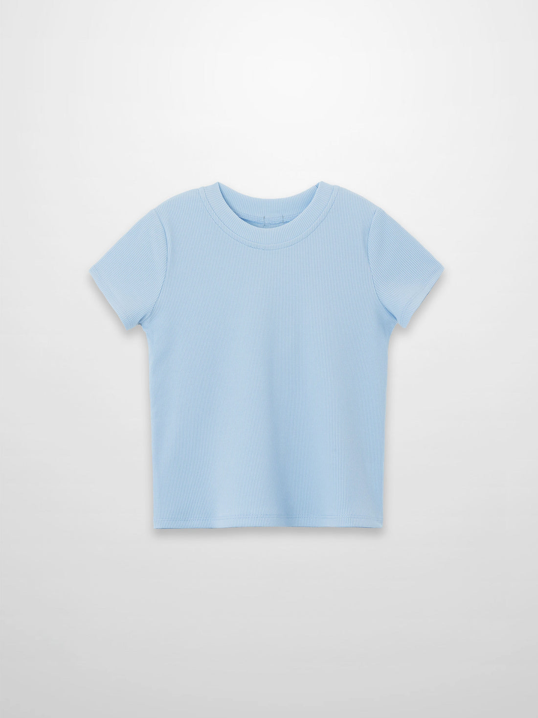 Thin Ribbed T-Shirt - Light Blue