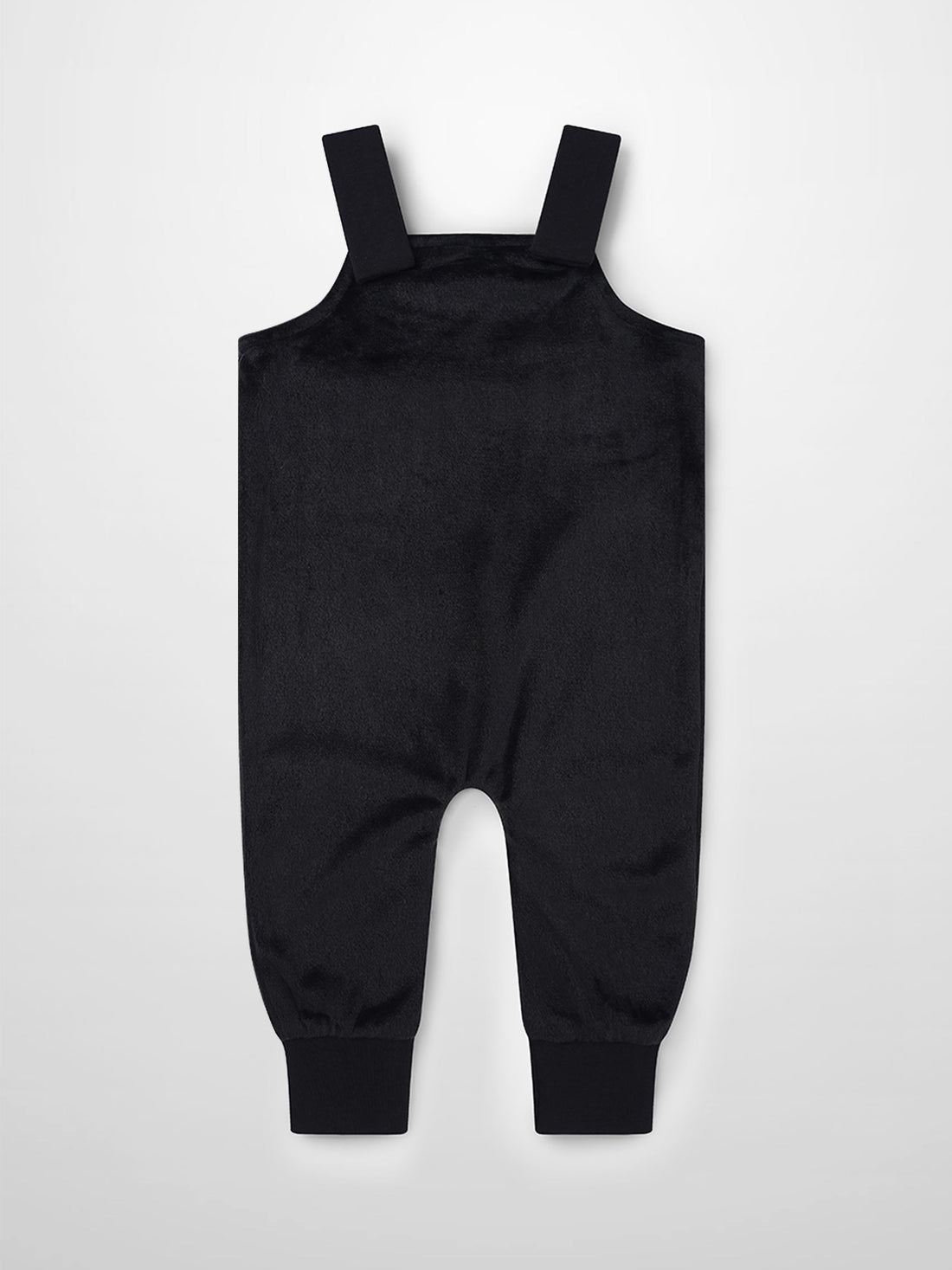 Black Velour Overalls
