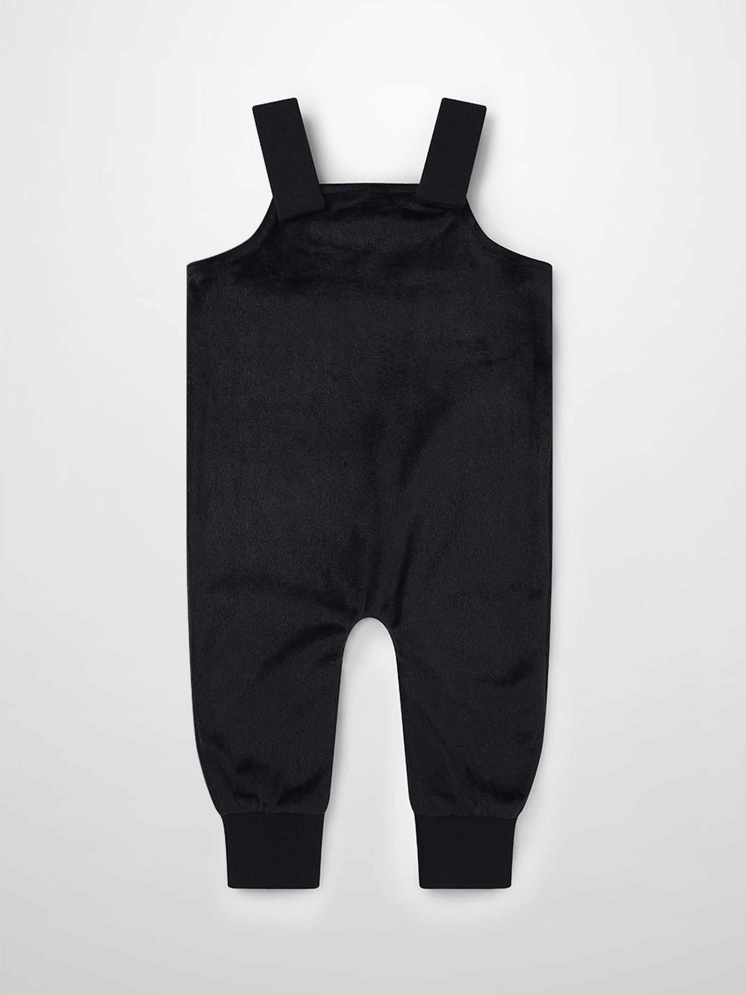 Black Velour Overalls