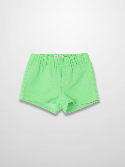 Denim Shorts - Neon Green
