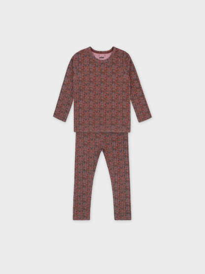 Girls pajamas with floral design