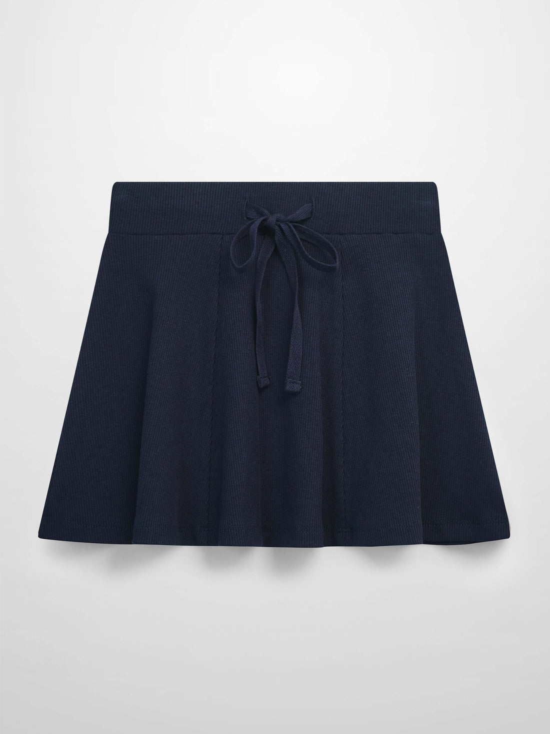 Ribbed Circle Skirt - Navy