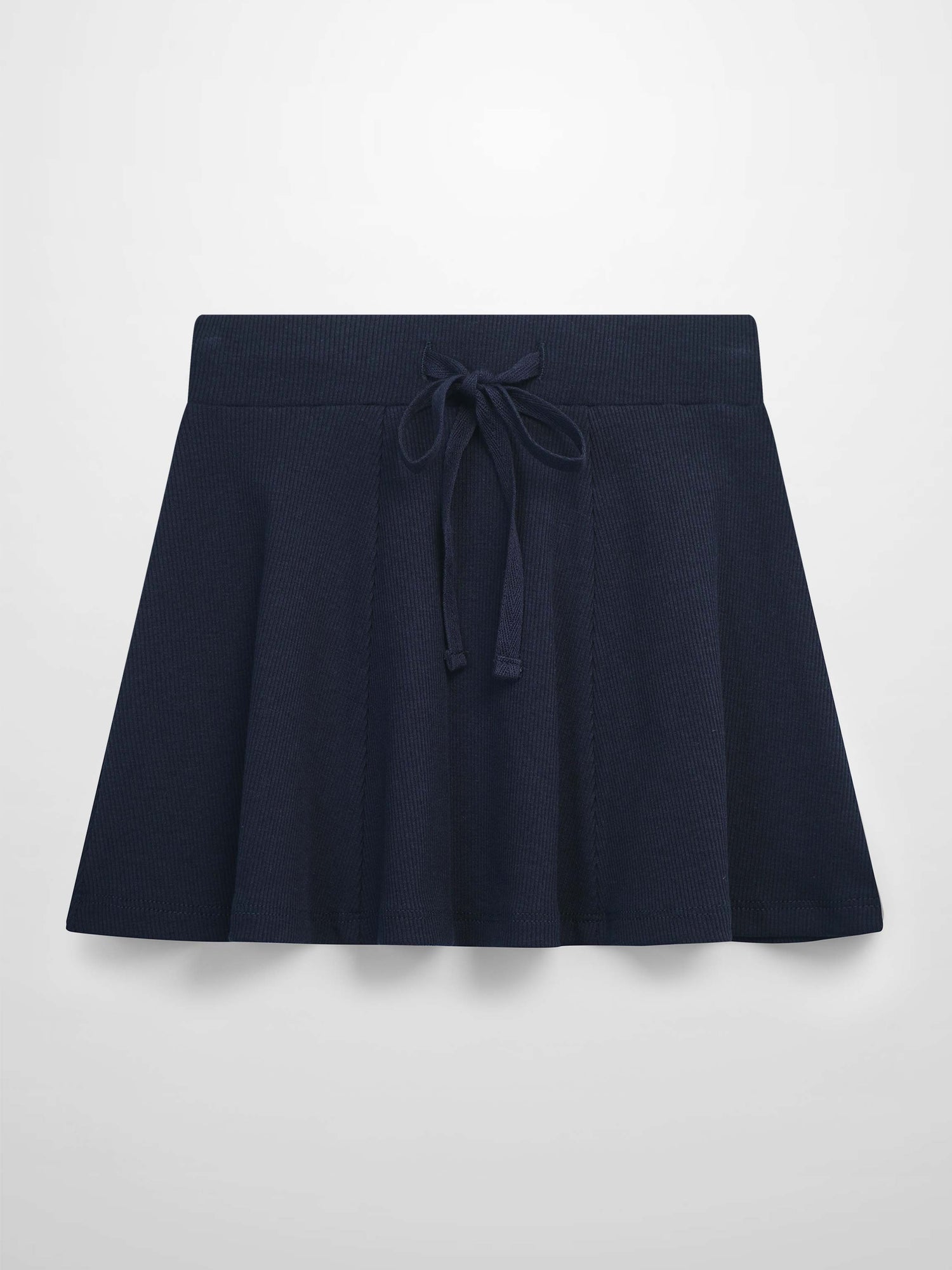 Ribbed Circle Skirt - Navy