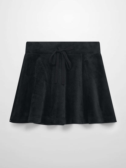 6 Panel Skirt- Black Velour