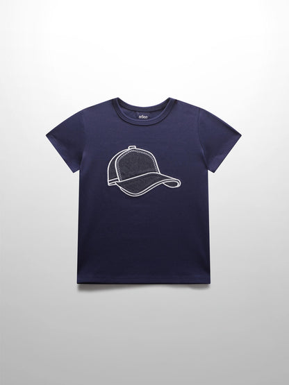 Baseball Cap T-shirt -Navy