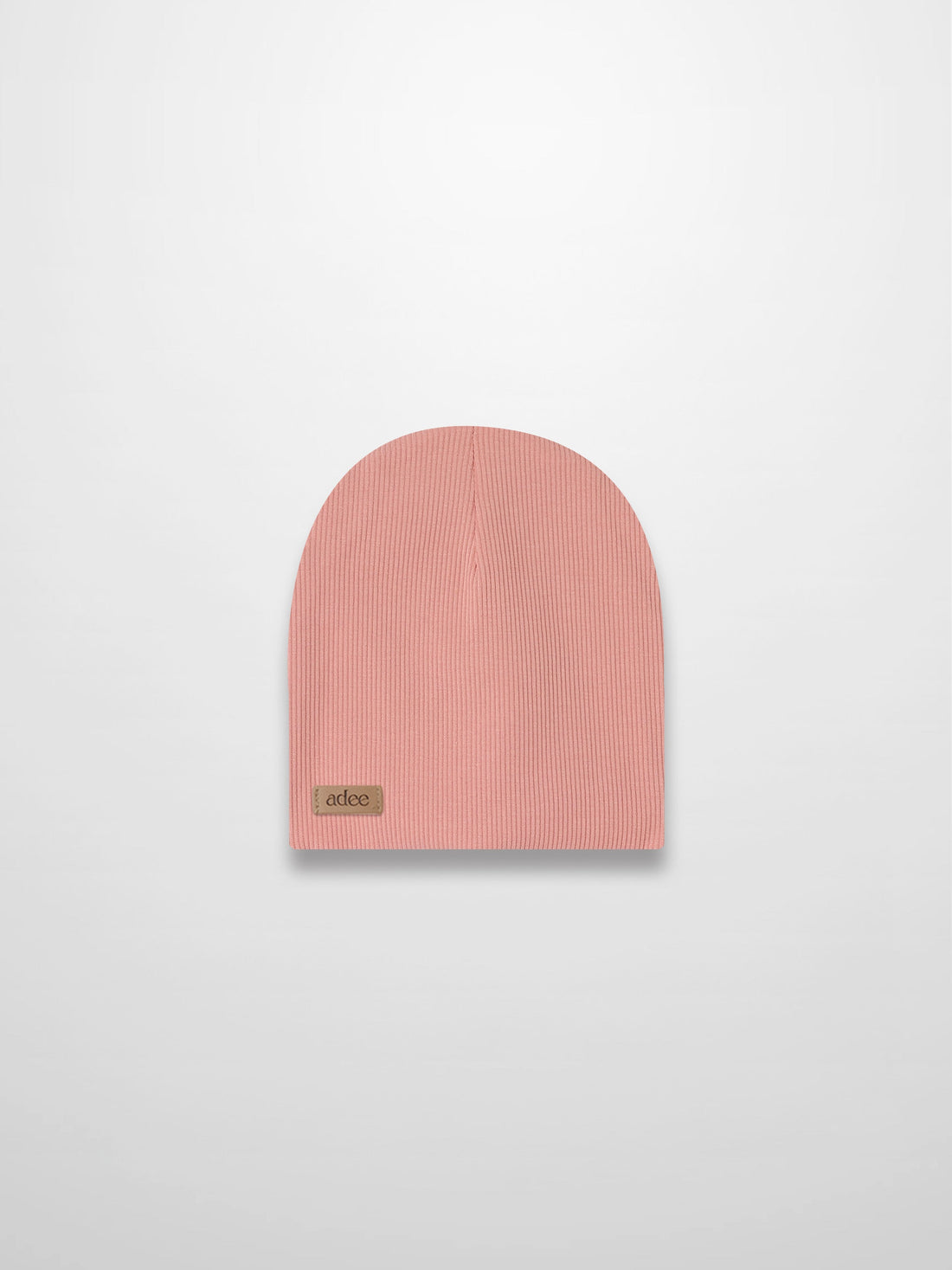 Thin Ribbed Beanie-Light Pink