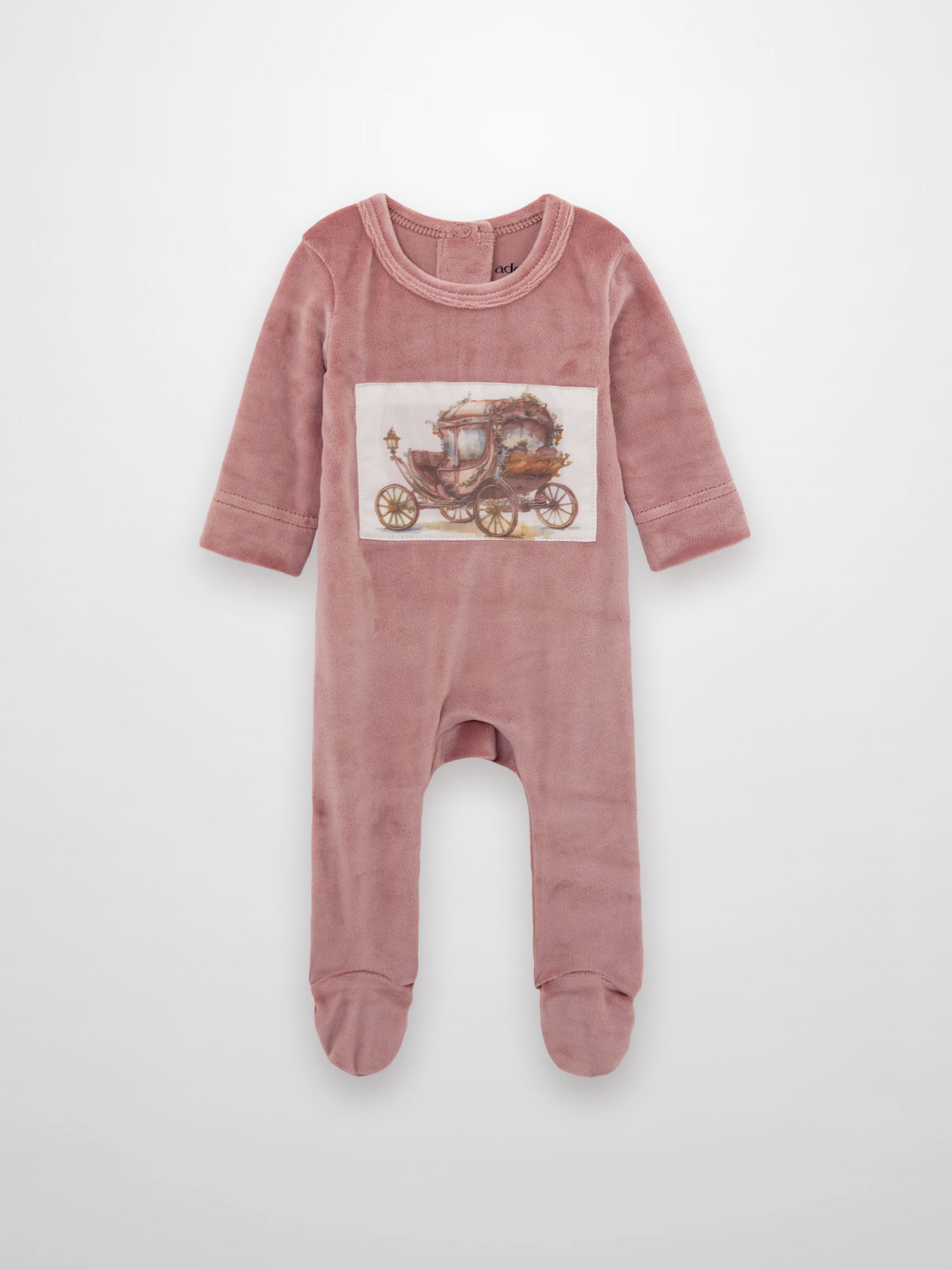 Velour Carriage Stretchy - Pink