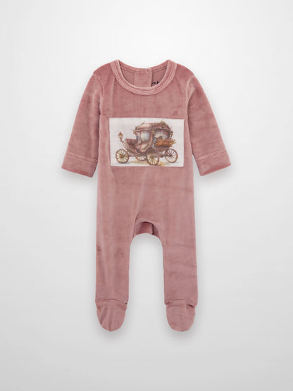 Velour Carriage Stretchy - Pink