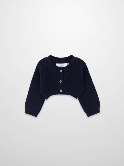 Cropped Cardigan - Navy