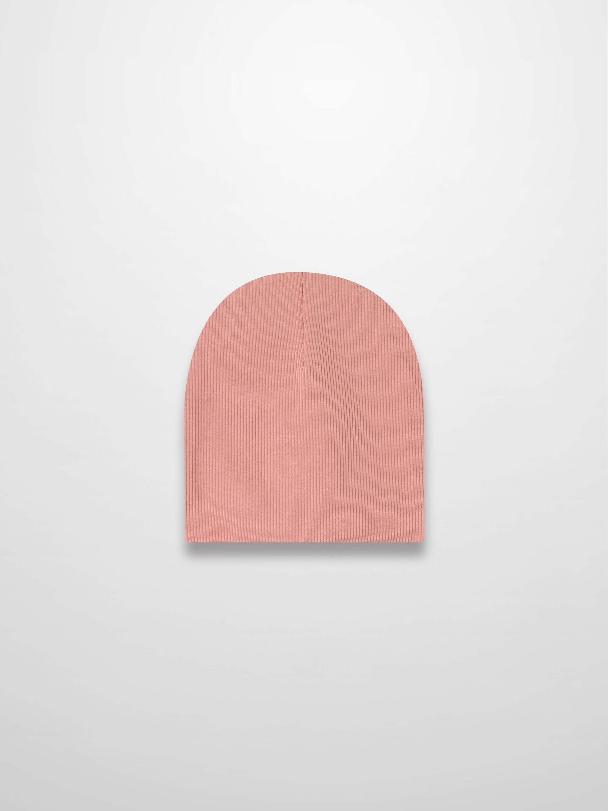 Thin Ribbed Beanie-Light Pink
