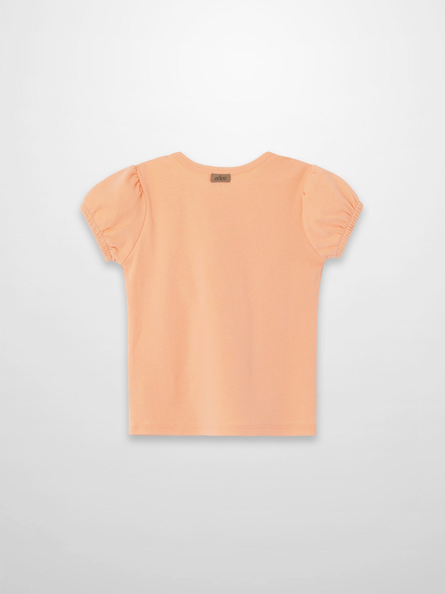 Short Puff Sleeve T-shirt - Peach
