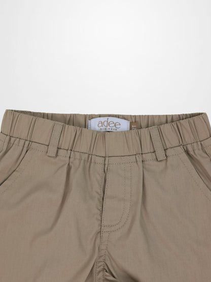 Tan Cotton Shorts