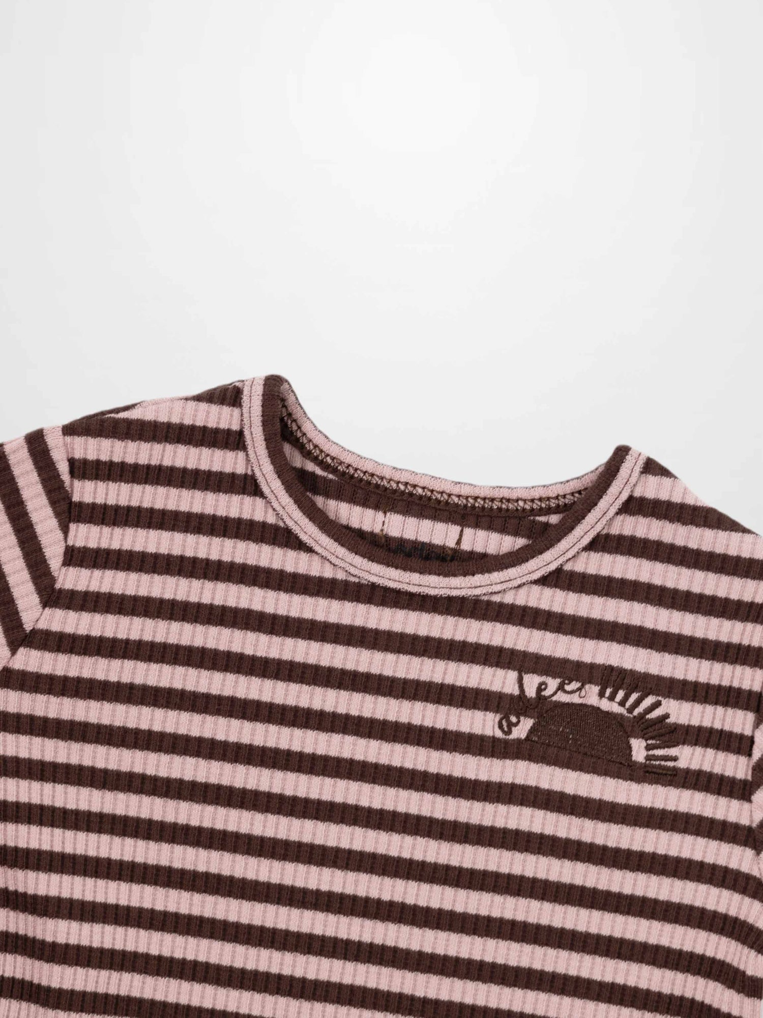 Striped Leggings Set - Brown &amp; Pink