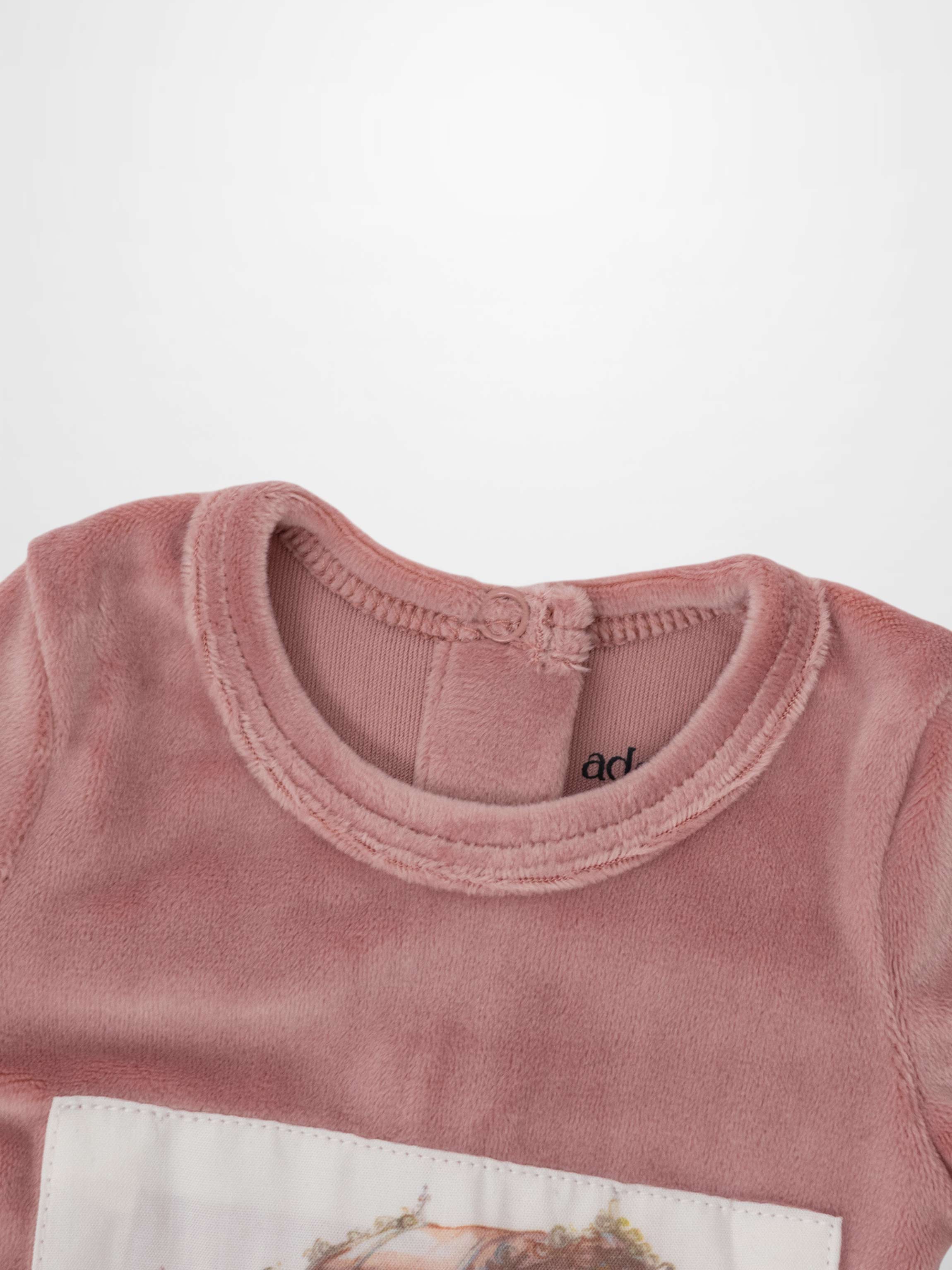 Velour Carriage Stretchy - Pink