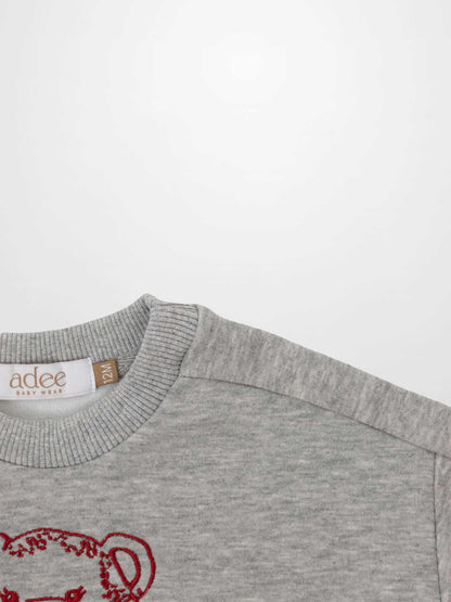 Teddy Bear Sweatshirt - Red