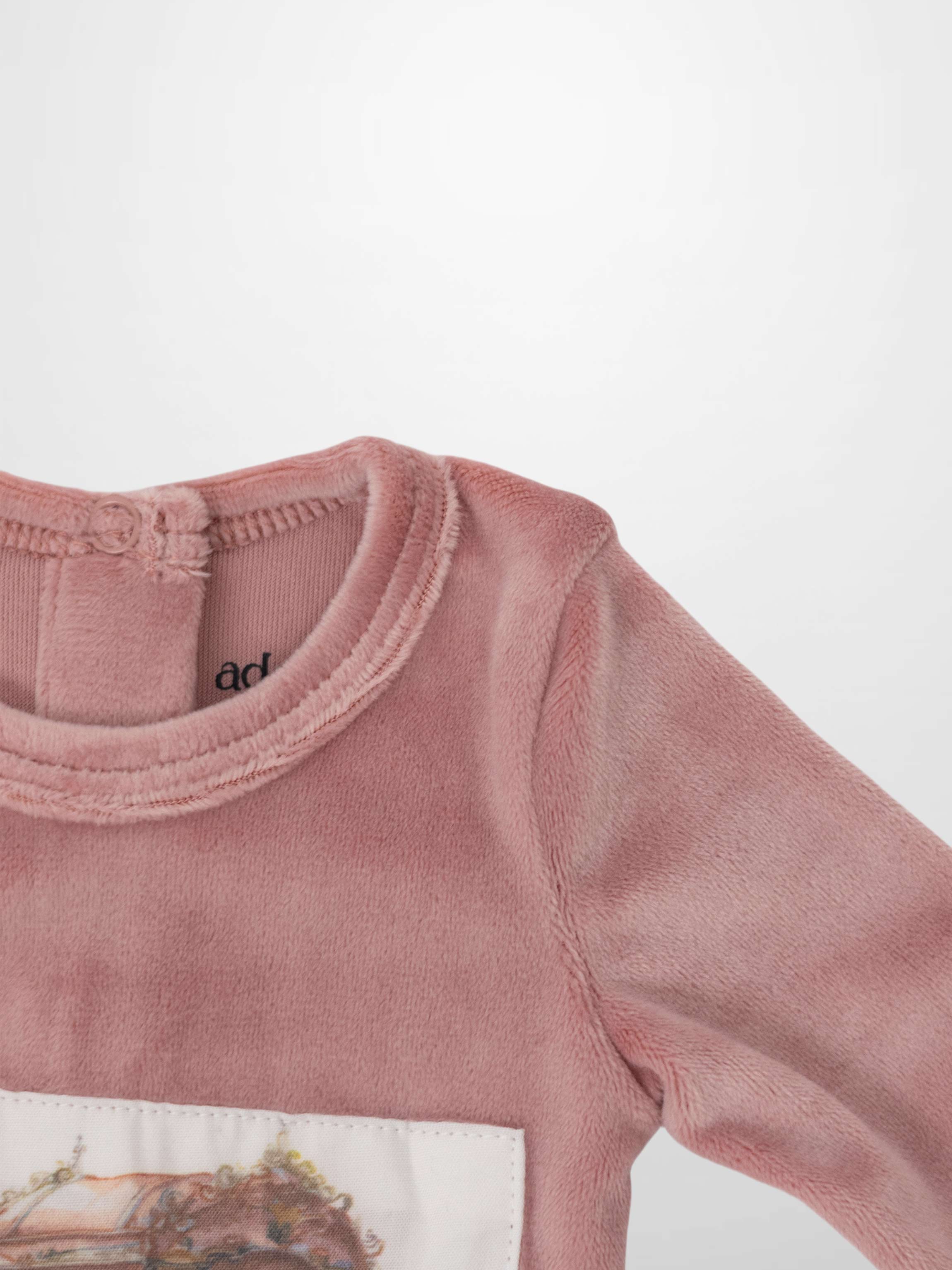 Velour Carriage Stretchy - Pink