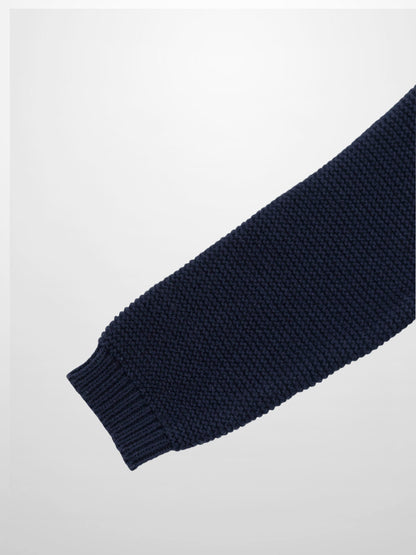 Cropped Cardigan - Navy