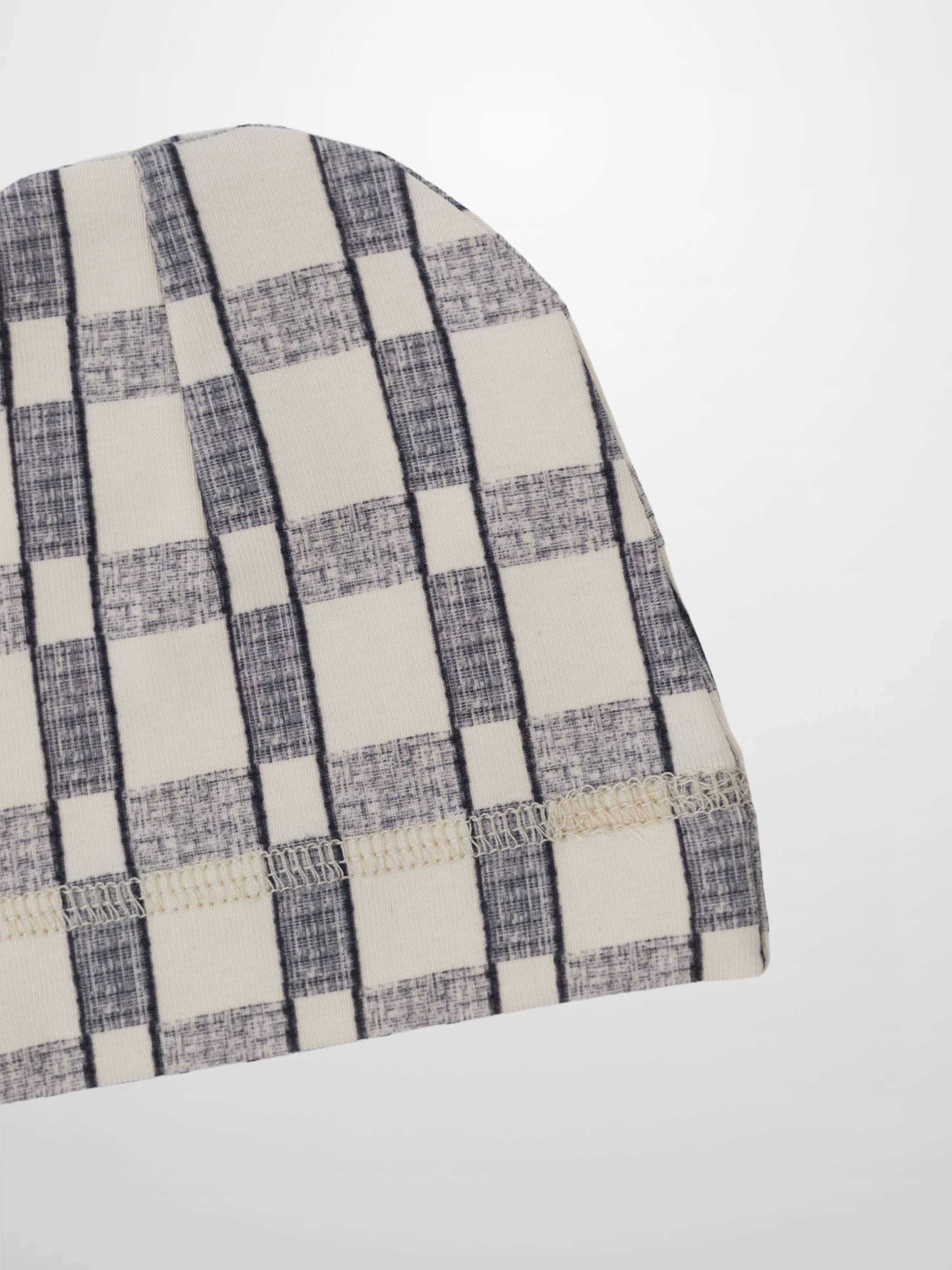 Windowpane Beanie - Blue