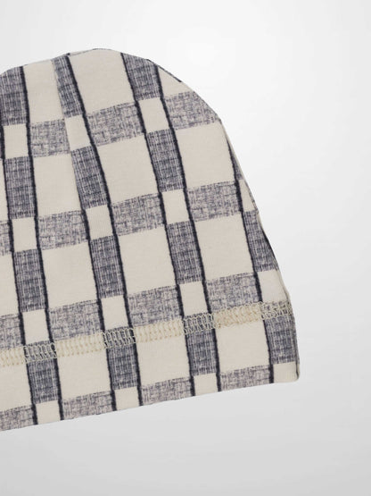 Windowpane Beanie - Blue