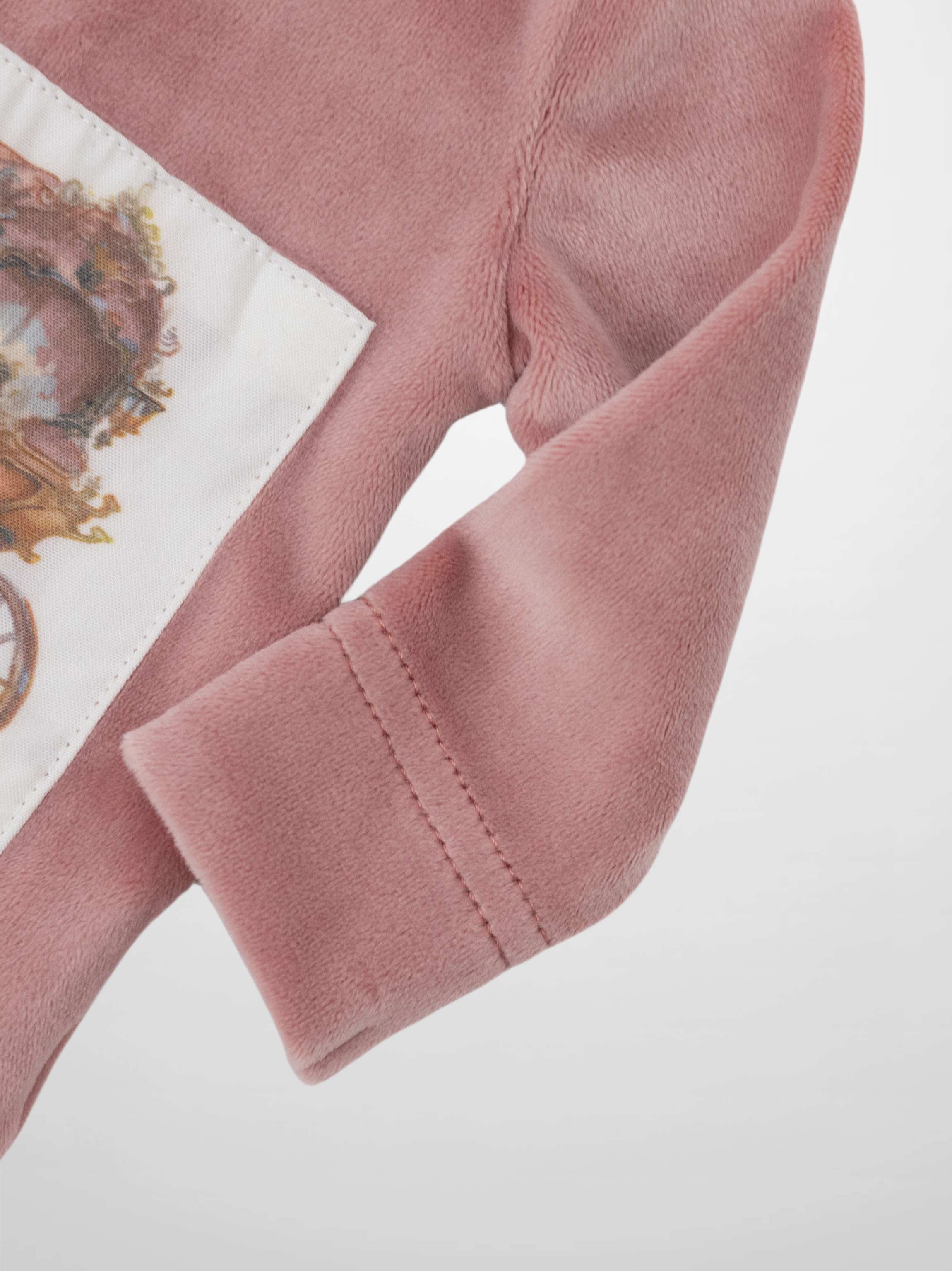 Velour Carriage Stretchy - Pink