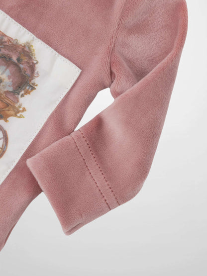 Velour Carriage Stretchy - Pink