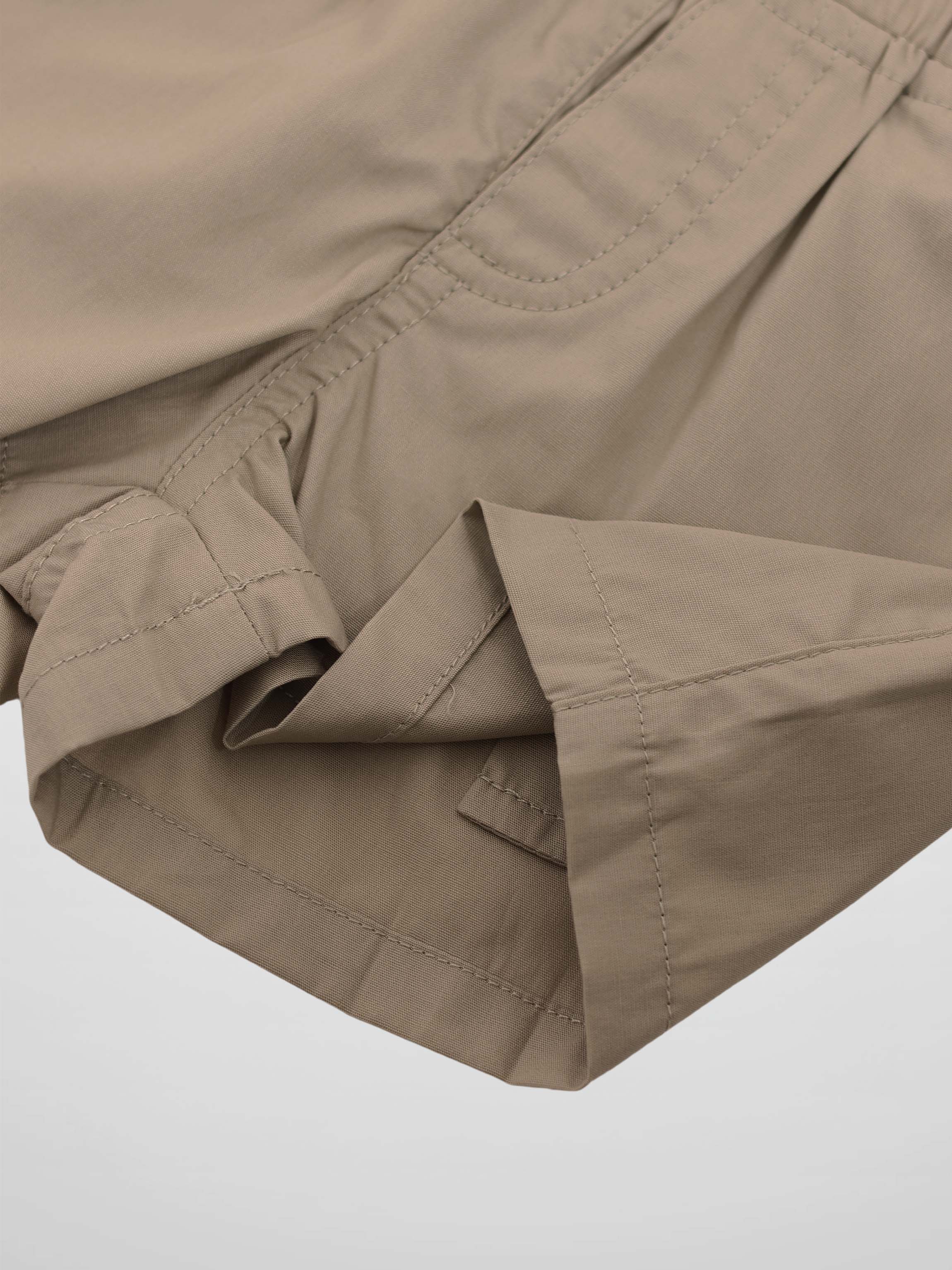 Tan Cotton Shorts