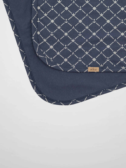 Crossover Anchor Blanket - Navy