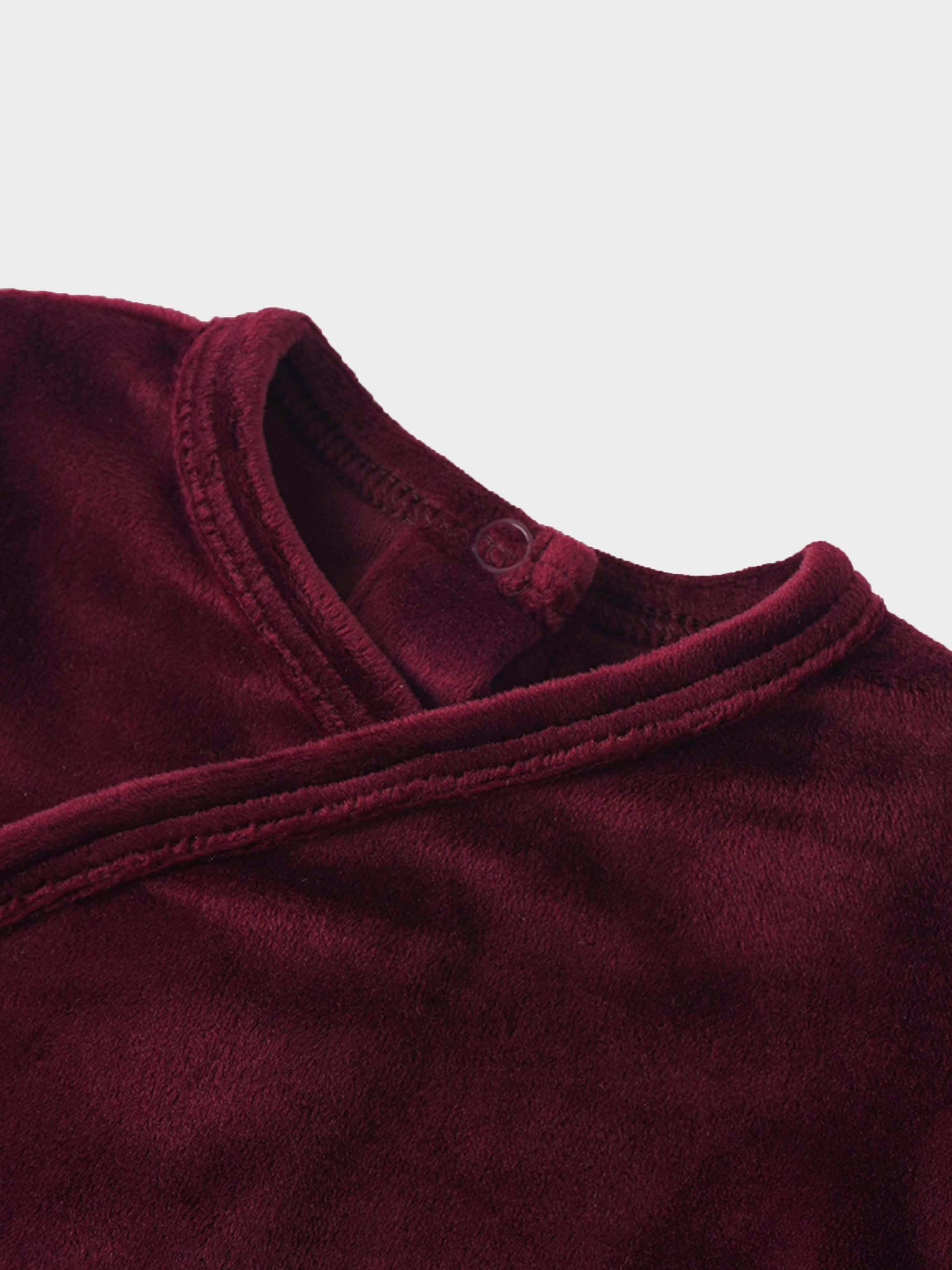 Velour Crossover Stretchy - Burgundy
