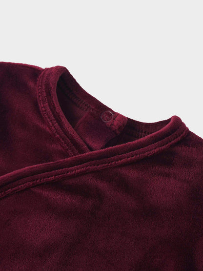 Velour Crossover Stretchy - Burgundy