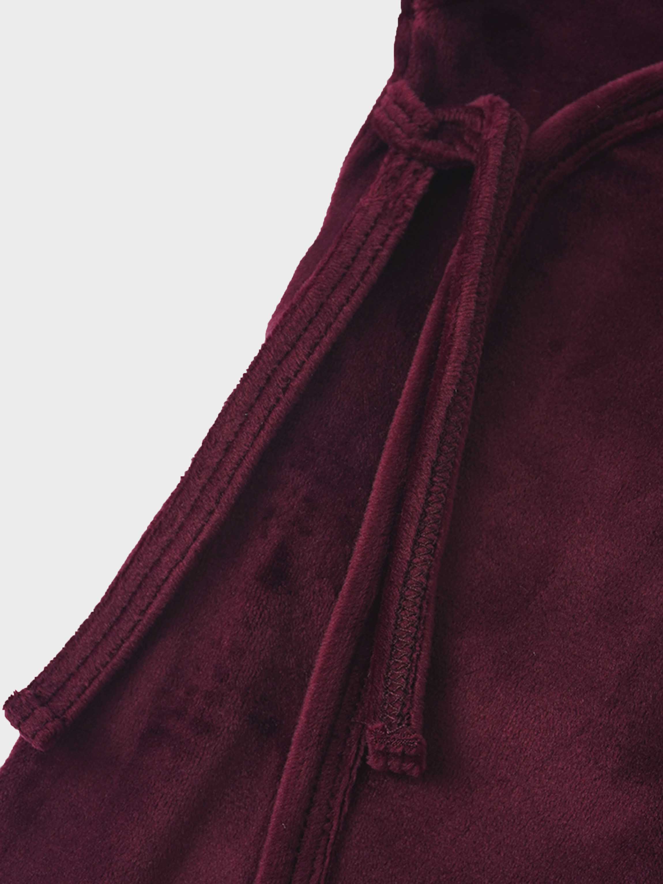 Velour Crossover Stretchy - Burgundy