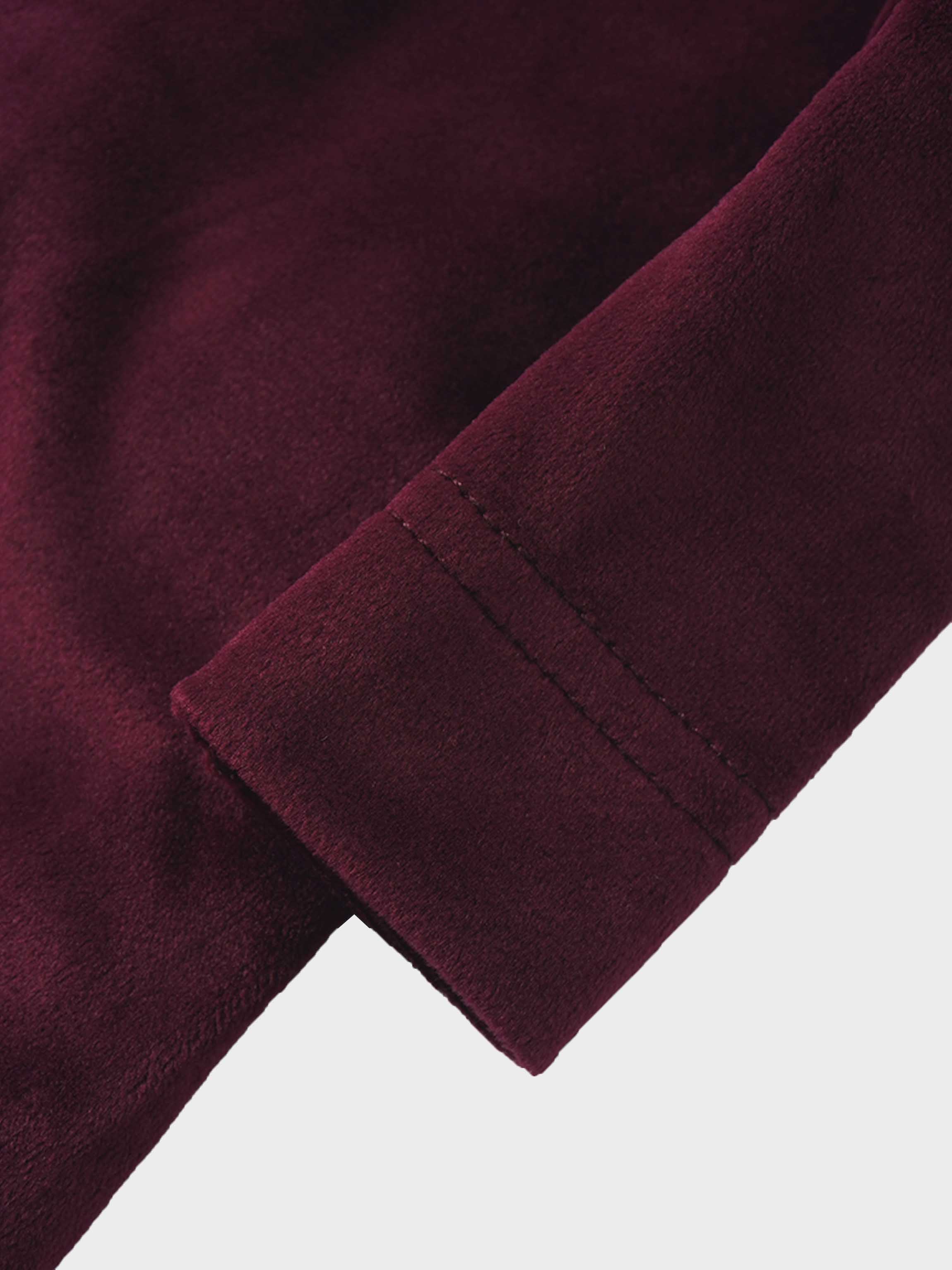 Velour Crossover Stretchy - Burgundy