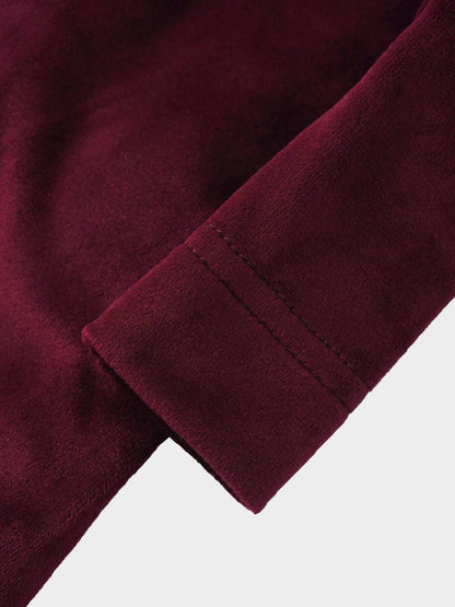 Velour Crossover Stretchy - Burgundy