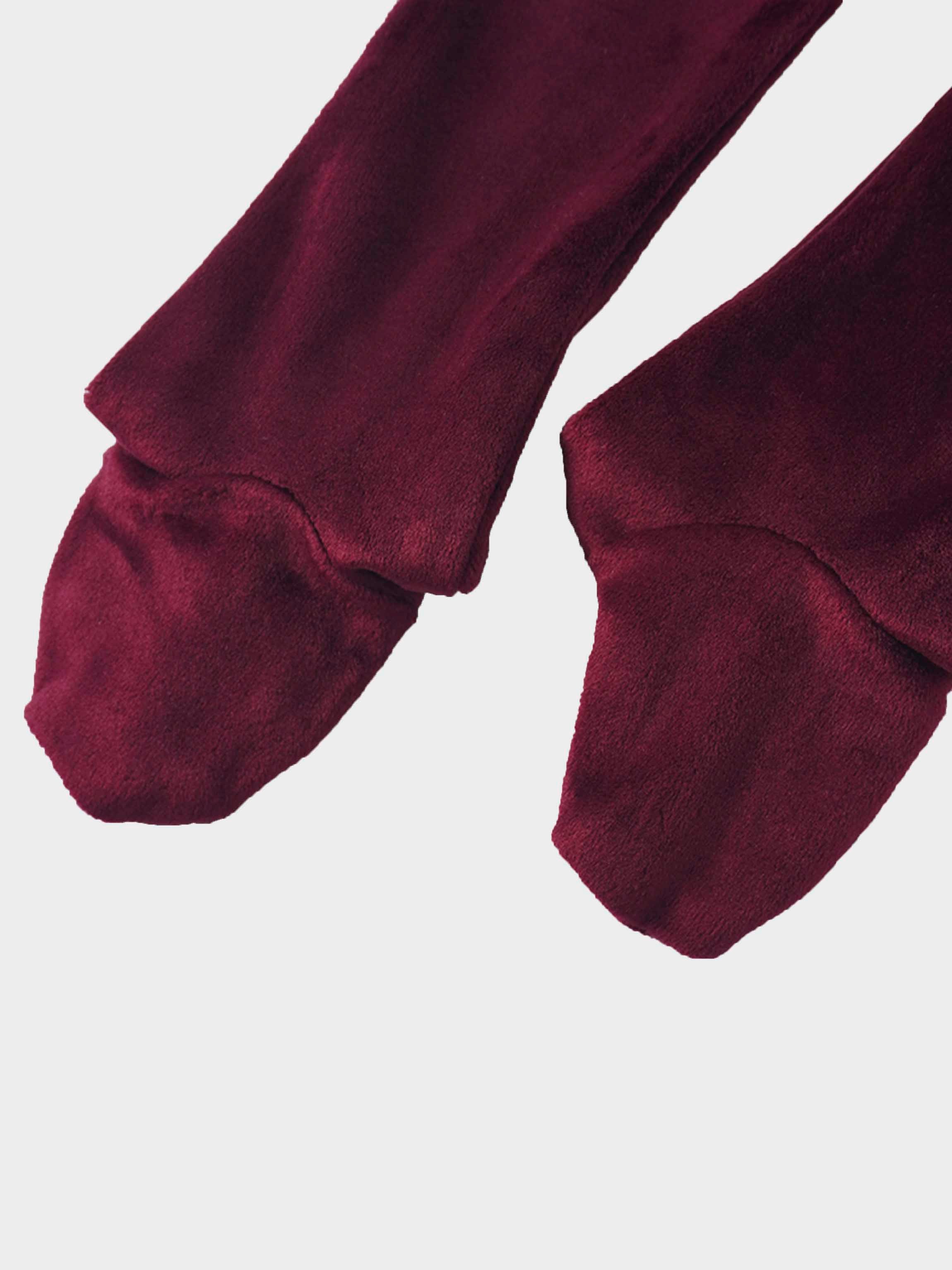 Velour Crossover Stretchy - Burgundy