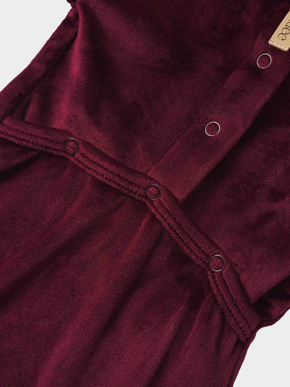 Velour Crossover Stretchy - Burgundy