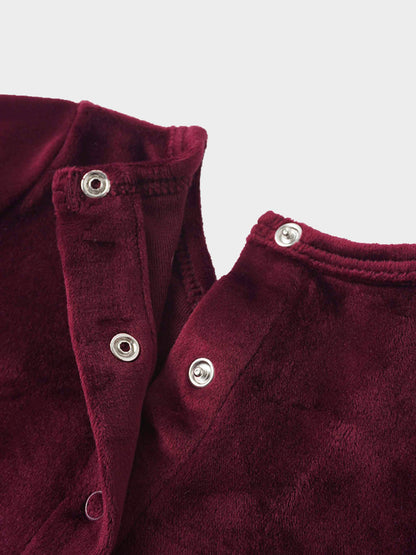 Velour Crossover Stretchy - Burgundy