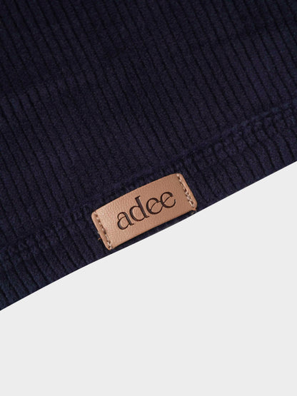 Embroidered Bunny Blanket - Navy