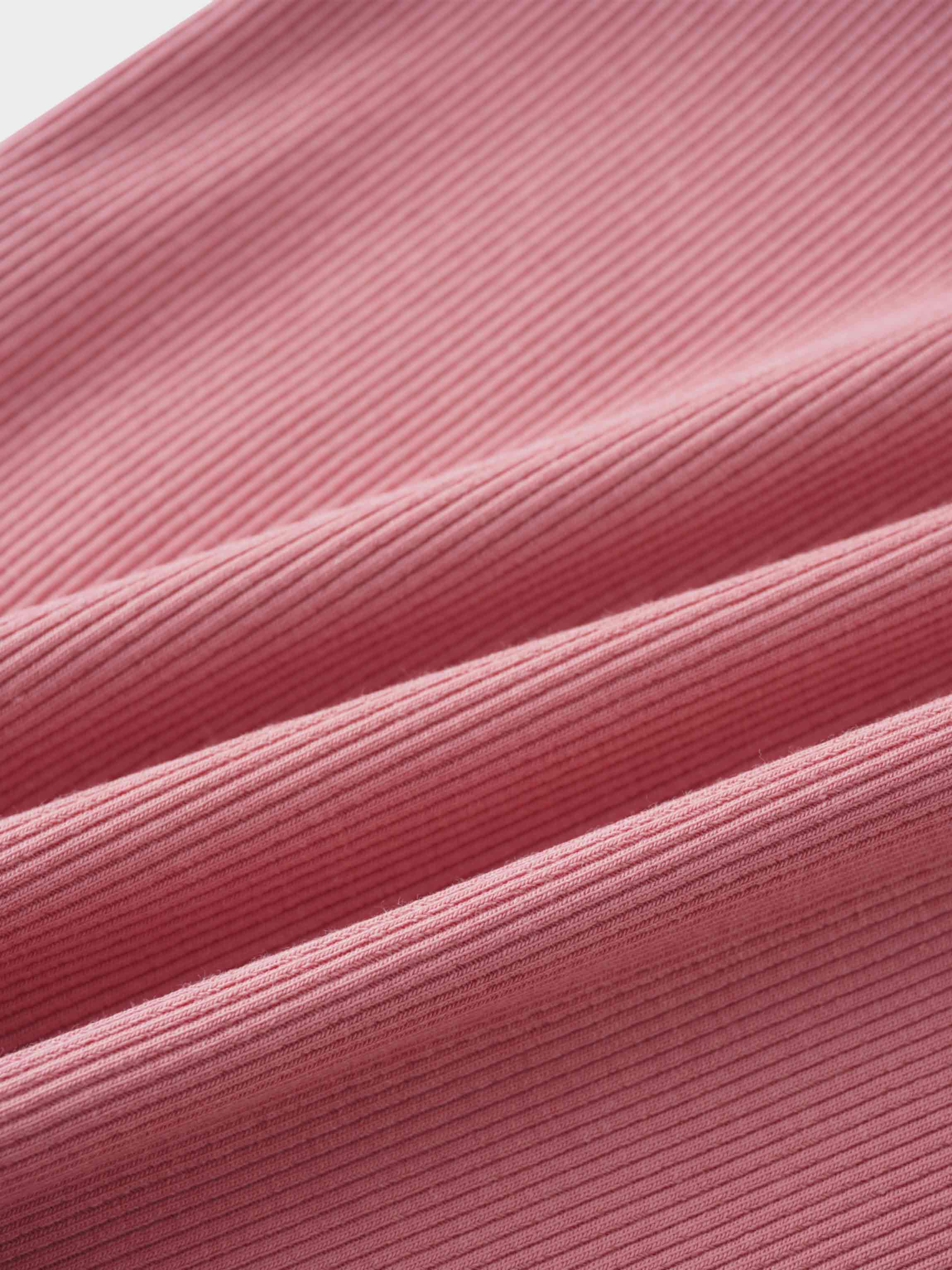 Crossover Thin Ribbed Pajama - Pink