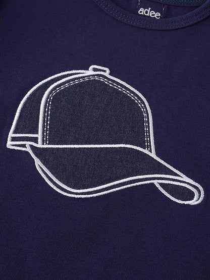 Baseball Cap T-shirt -Navy
