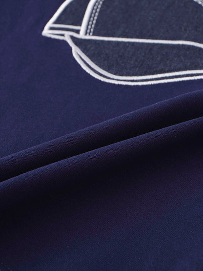 Baseball Cap T-shirt -Navy