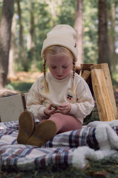 Crochet Patch Sweatshirt &amp; Leggings Set
