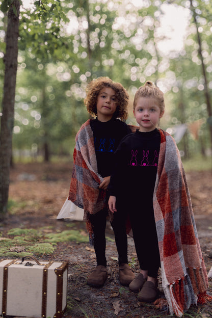 Embroidered Bunny Sweatshirt - Pink